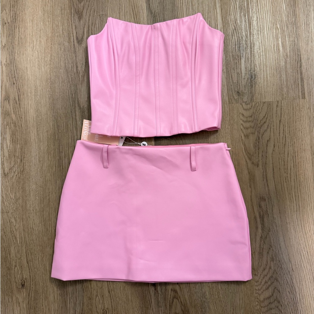 Tiger Mist Blush Pink Skirt Set